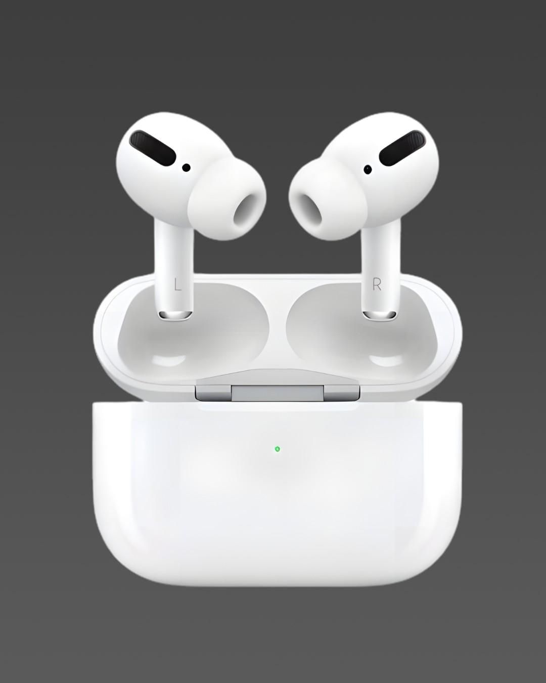 Air-pods Pro with Wireless Charging Case with Sensor Enabled Bluetooth Headset (White, True Wireless)