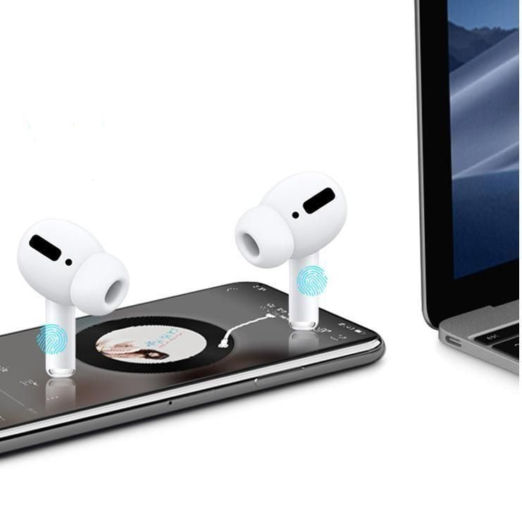 Air-pods Pro with Wireless Charging Case with Sensor Enabled Bluetooth Headset (White, True Wireless)